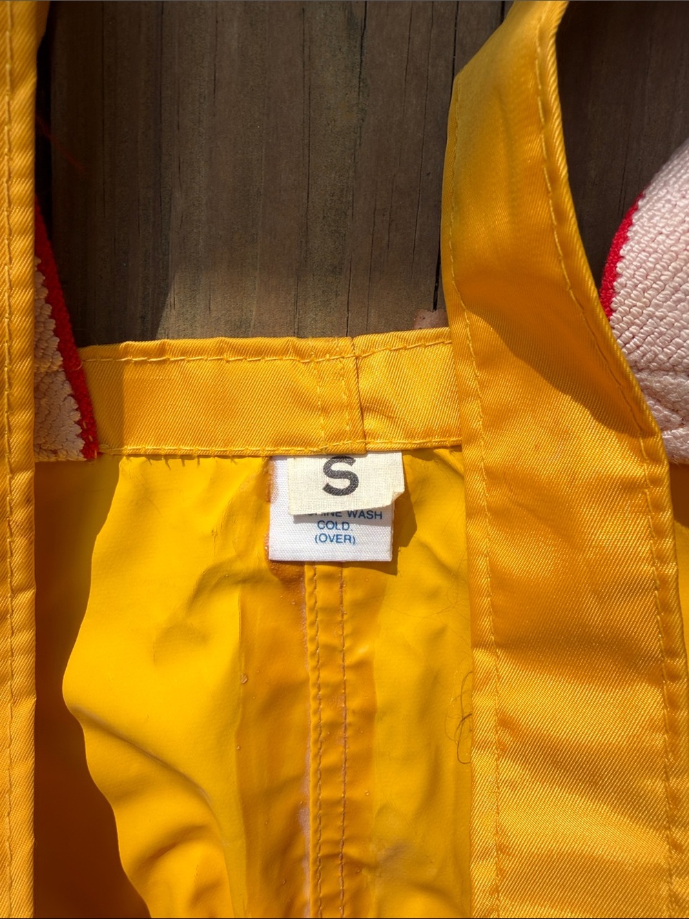 Men’s vintage Yellow Waterproof Bib Overalls with Adjustable Straps - Picture 2 of 4